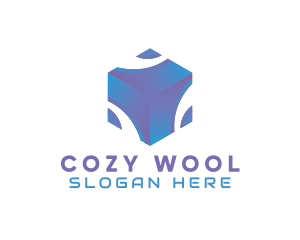 3D Technology Cube Company logo design