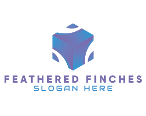 3D Technology Cube Company logo design