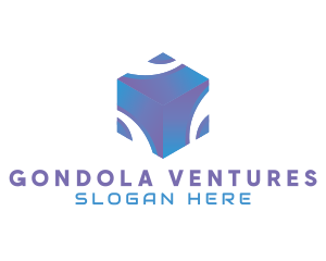 3D Technology Cube Company logo design