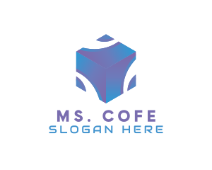 3D Technology Cube Company logo design