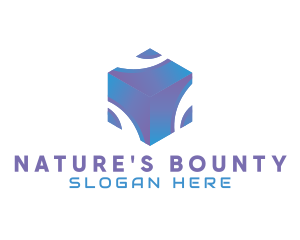 3D Technology Cube Company logo design