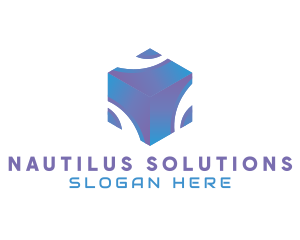 3D Technology Cube Company logo design