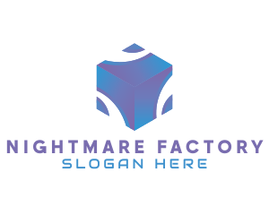 3D Technology Cube Company logo design