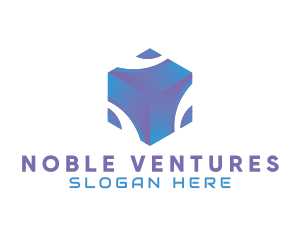 3D Technology Cube Company logo design