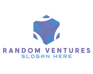 3D Technology Cube Company logo design