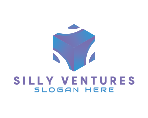 3D Technology Cube Company logo design