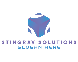 3D Technology Cube Company logo design