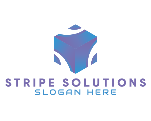 3D Technology Cube Company logo design