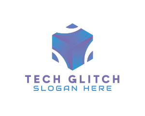 3D Technology Cube Company logo design