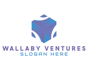 3D Technology Cube Company logo design