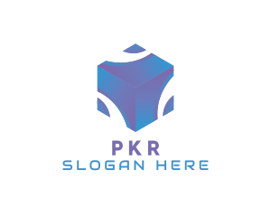 3D Technology Cube Company logo design