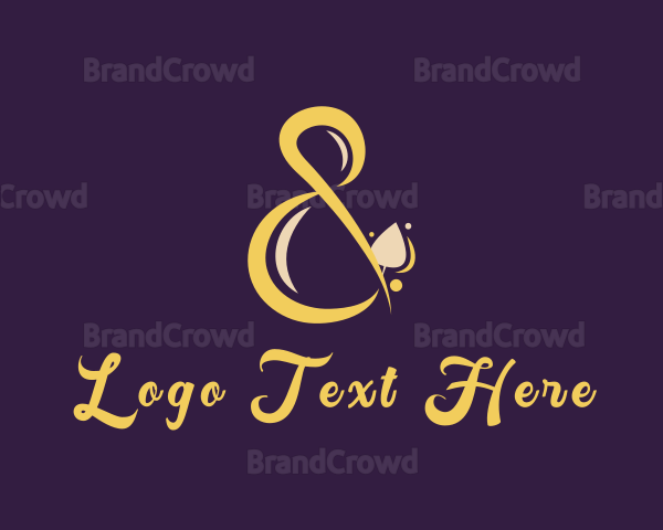 Stylish Script Ampersand Logo