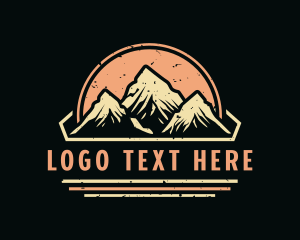 Travel - Trekking Mountain Adventure logo design