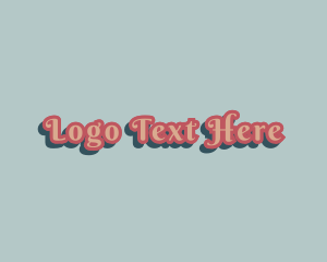 80s - Feminine Pop Script logo design