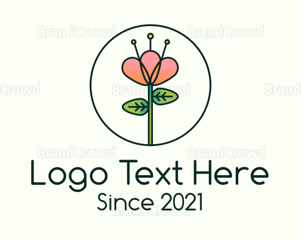 Orchid Flower Plant Logo