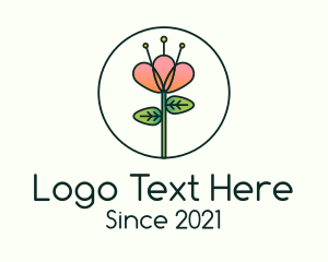Landscape Designer - Orchid Flower Plant logo design