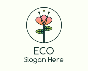 Orchid Flower Plant Logo