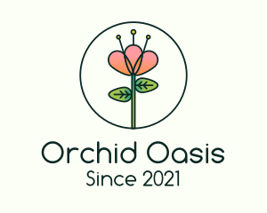 Orchid Flower Plant logo design