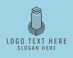 Structural - Skyscraper Building Tower logo design