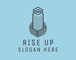 Skyscraper Building Tower logo design