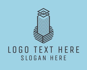 High Rise - Skyscraper Building Tower logo design