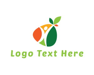Coconut Milk - Colorful Fruit Vegetable Person logo design