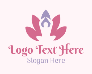 Zen - Feminine Lotus Yoga Massage logo design