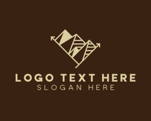 Mountain - Mountain Hiking Arrow logo design