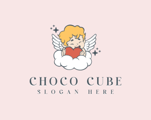 Romantic - Cute Cupid Heart logo design
