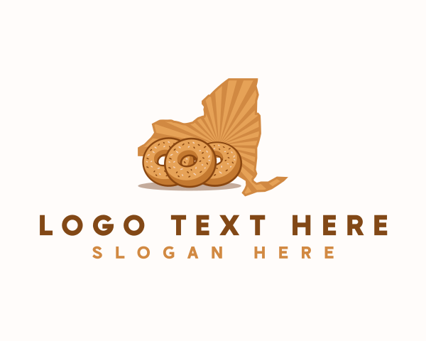 Map - New York Bagel Bread logo design