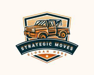 Tow Truck Logistics logo design