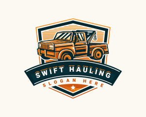 Hauling - Tow Truck Logistics logo design