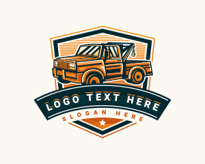 Tow Truck Logistics Logo
