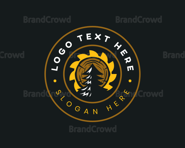 Sawmill Logging Lumberjack Logo