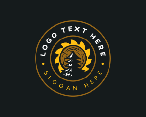 Circular Saw - Sawmill Logging Lumberjack logo design