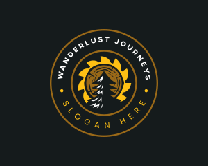 Sawmill Logging Lumberjack Logo