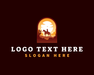 Texan - Cowboy Dessert Horse logo design