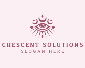 Crescent - Bohemian Crescent Eye logo design