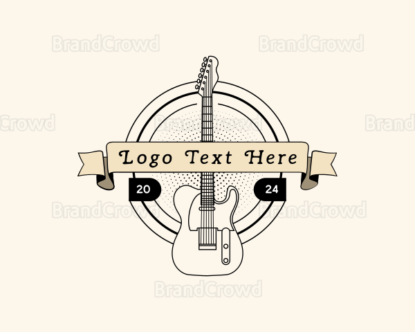 Rockstar Musician Guitar Logo