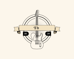 Emblem - Rockstar Musician Guitar logo design