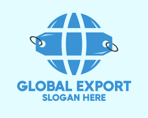 Export - Price Tag Globe logo design