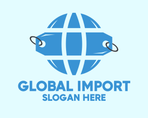 Import - Price Tag Globe logo design