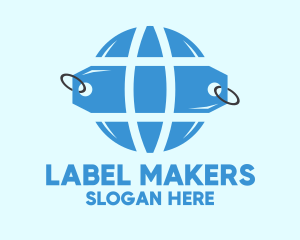 Label - Price Tag Globe logo design