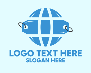 Export - Price Tag Globe logo design