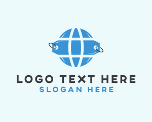 Discount - Price Tag Globe logo design