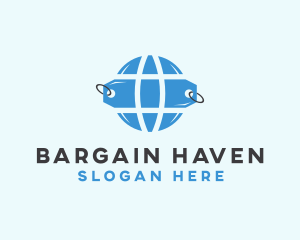 Sale - Price Tag Globe logo design