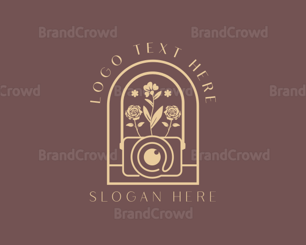 Floral Photo Camera Logo