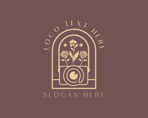 Image - Floral Photo Camera logo design