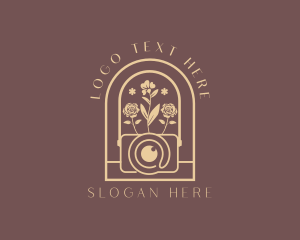 Floral Photo Camera Logo