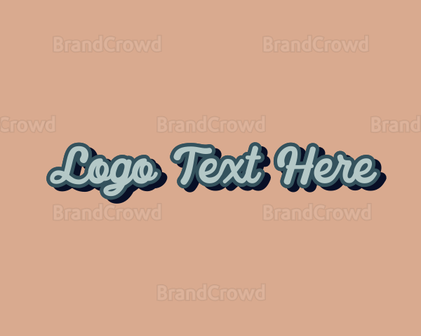 Retro Cursive Company Logo